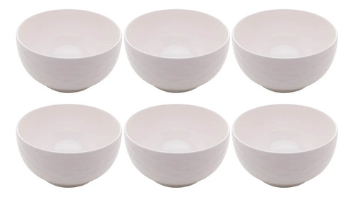 6 Tigelas De Porcelana Brancas Lyor 400ml Bowls Açaí Sobreme