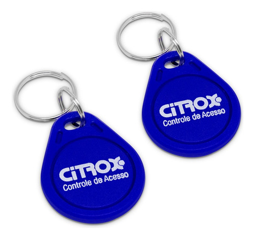 Kit 2x Chaveiros De Proximidade Rfid 13 Mhz Cx-7411 Citrox Cor Azul