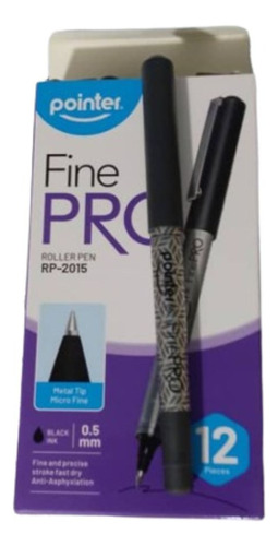 Bolígrafo Roller - Gel Pointer 0.5mm Rp-2015 Negro X 12u.
