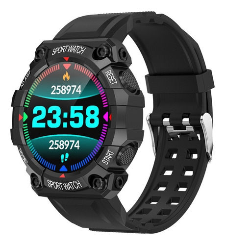 Smartwatch Reloj Inteligente Pulsera Smartband Resistente Color De La Caja Negro