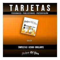 Comprar 100 Tarjetas Personales 6x5cm 325gr Simple Faz