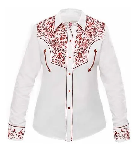 Camisa bordada mujer hotsell