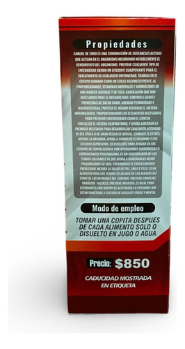 Tónico Sangre De Toro 1 Litro Original