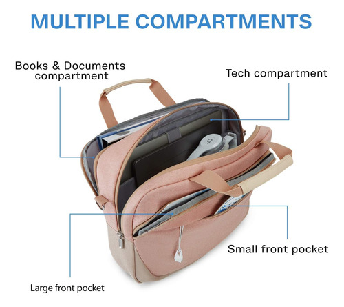 Bagsmart Bolso Para Computadora Portátil Para Mujer, Maletín