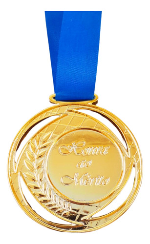 Medalha De Ouro Prata Ou Bronze Honra Ao Merito C/fita 70mm