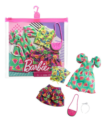Barbie Fashions - Juego De Ropa De 2 Piezas, 2 Trajes De Mu.