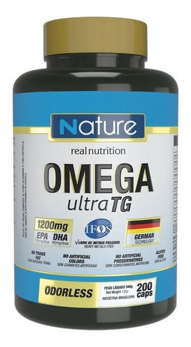 Omega 3 Ultra Tg 1200mg 720mg Epa E 480mg De Dha 200 Caps Sabor Sem sabor