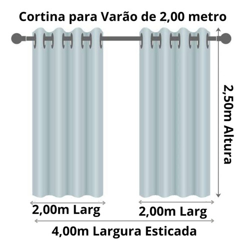 Cortina Voal 4 X 2,50 Altura Voil Sem Forro Ilhós Cromados Cor Palha