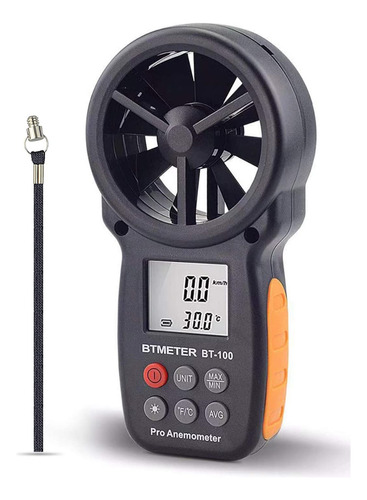Anemômetro Btmeter Bt-100 Medidor Digital De Velocidade Do V