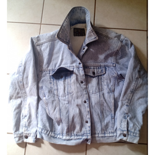 Chamarra Mezclilla Borrega Attrak Denim Vintage Azul Sherpa (Usado)