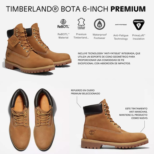 Bota Borcego Hombre Timberland Premium 6-inch Marrón