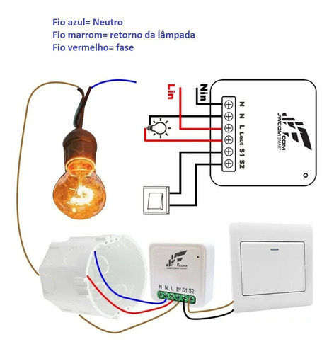 Interruptor Wifi Mini 16a Smart Funciona Com iPhone Siri Ios
