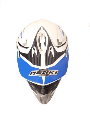 Casco Nenki Nk-301 Cross Blanco Con Colores