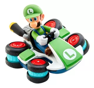 Carro De Controle Remoto Mario Kart Luigi Com 7 Funções