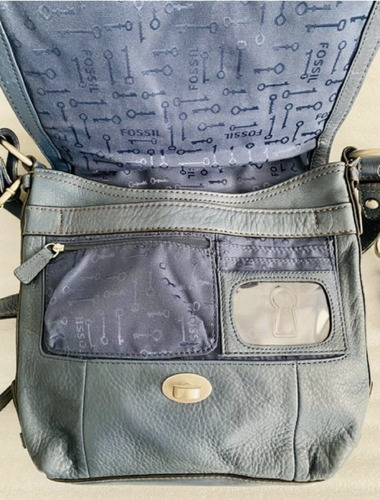 Imagen 5 de 6 de Bolsa Fossil Morral Original Piel Genuina Mariconera Unisex