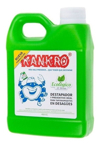 Destapa Cañerías Kankro Ecológico 400 Ml