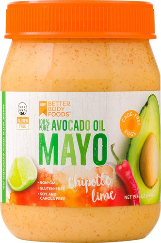 Better Body Foods Chipotle Lime Mayo Aceite Aguacate 444 Ml