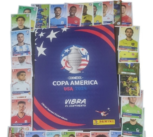 Álbum Copa América Usa 2024 Con 100 Figuritas Sin Repetir