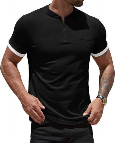 Playera Tipo Polo Manga Larga Con Slim Fit Moda Casual 