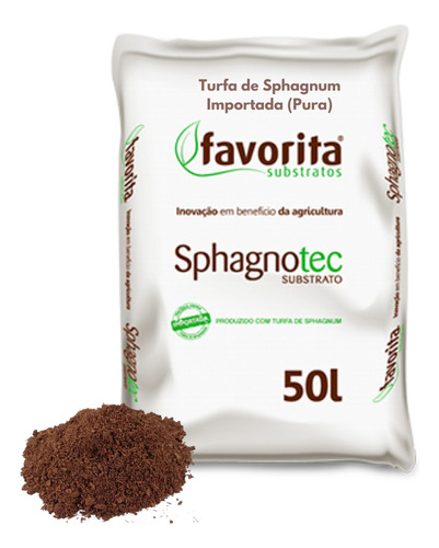 Turfa De Sphagnum De Esfagno Pura Sphagnotec 50 Litros