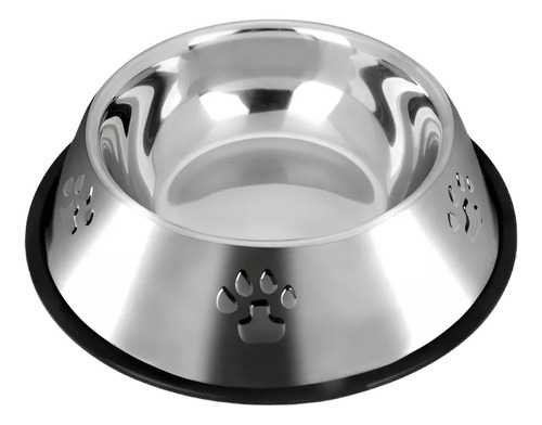 Plato Metalico Para Comida Tus Mascotas Cosas De Gatos Roro 18cm Perro Gatos Plato Alimento Agua