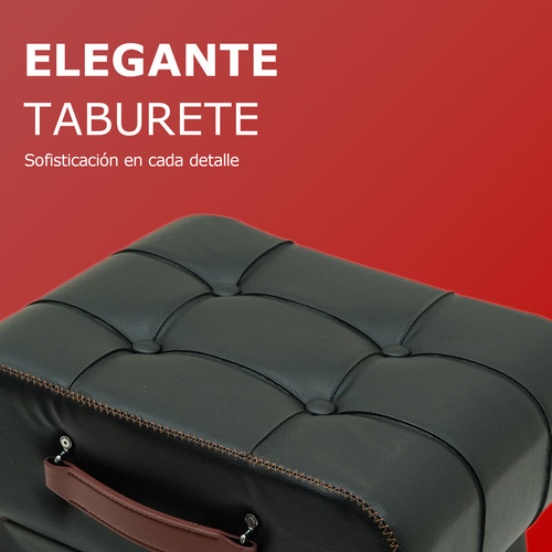 Reposapiés Taburete Otomano De Piel Reposapiés Ouo Tnp12