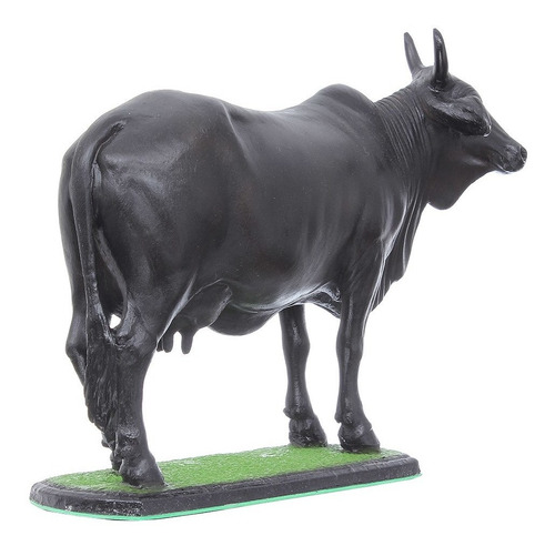Escultura Vaca Leiteira Preta Em Resina Home Western Decor 2