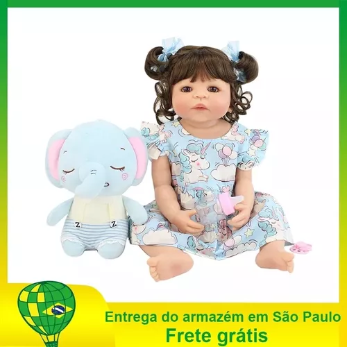 BEBÊ REBORN DE SILICONE, 12x s/ juros e frete grátis! - BEBÊ REBORN BONECAS  REALISTAS