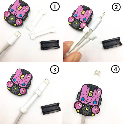 Protector Cable Usb Cargador iPhone Android Súper Héroes