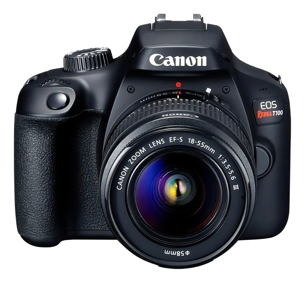 Canon EOS Rebel Kit T100 DSLR color negro