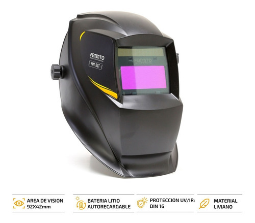 Imagen 2 de 8 de Mascara Para Soldar Fotosensible Soldadora Lcd Doble Filtro
