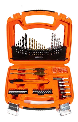 Set De Puntas  Y  Brocas Hss 50 Piezas  Hamilton  Hss50pz 