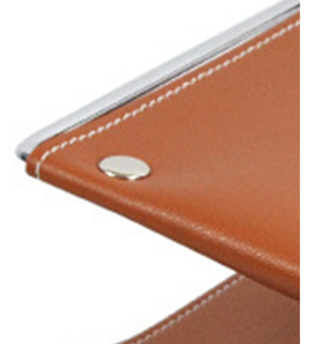 Rack De Armazenamento De Mesa De Couro De 3 Camadas Suporte
