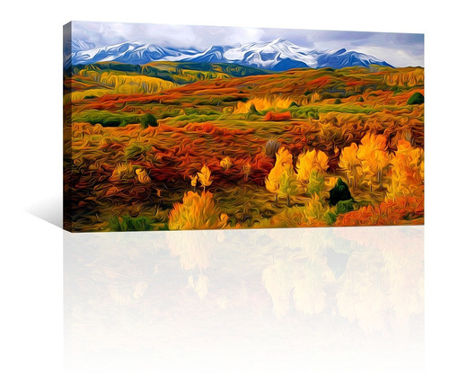Cuadro Decorativo Naturaleza Canvas Montañas Colorado Oleo