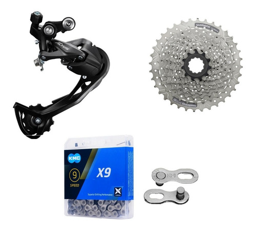 Grupo Shimano Altus M2000 Câmbio Corrente Cassete 11/36d 9v