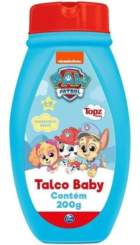 Talco Topz Baby 200g Patrulha Canina Vegano Bebe