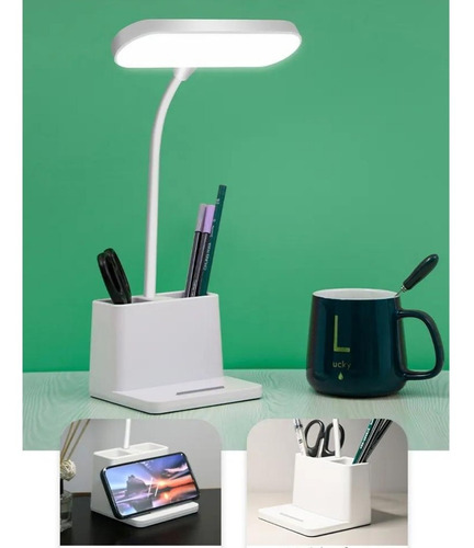 Imagen 9 de 9 de Lámpara De Escritorio Led Inalámbrico Táctil Recargable Usb