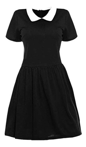 Disfraz De Halloween Para Mujer, Cuello Peter Pan, Vestido D