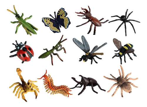 Figuras De Insectos De Plástico Juguetes Bichos Acción Yy