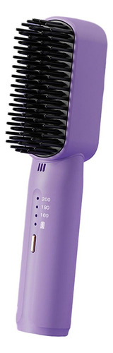 . Plancha De Pelo Inalámbrica, Peine Caliente Eléctrico Con
