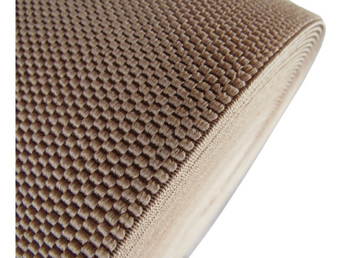 Elástico Almofadado Bege Estampa Colmeia 12cm X 20 Metros