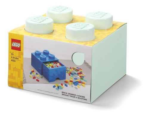 Organizador Lego Brick Drawer 4 Verde Agua Febo