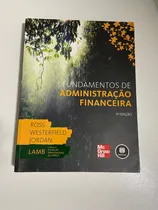 Comprar Livro Fundamentos De Administração Financeira 9 Edição Ross Westerfield Jordan 2013 L540
