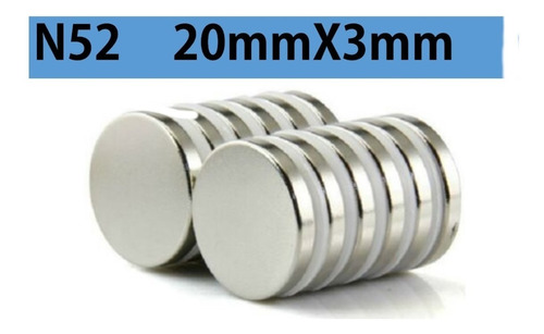  Imanes De Neodimio 15 Piezas 20x3mm N52