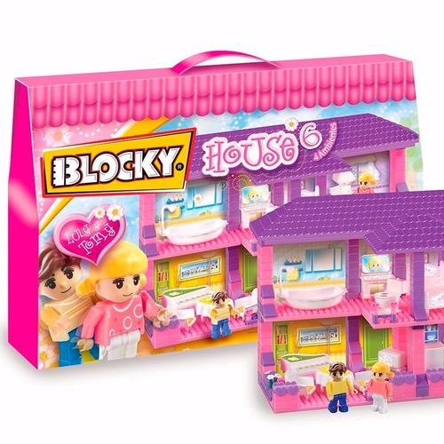 Juego Didactico Blocky House Casa 4 Ambientes 230 Piezas Env