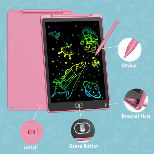 Lousa Digital Infantil Lcd Colorida 12 Polegadas