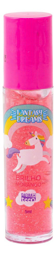 Brilho Labial Infantil Coleção Fantasy Sabor Morango Safira Cor Incolor