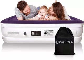 Colchón Inflable Queen Con Inflador Eléctrico - Chillsun