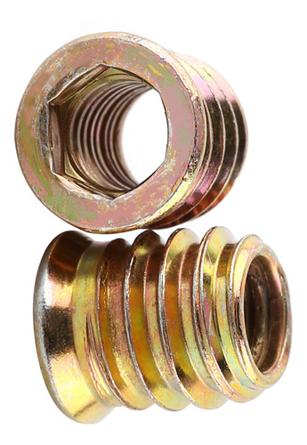 Imagen 3 de 10 de Madera Roscada Inserto Tuercas Zinc Acero Al Carbono Muebles
