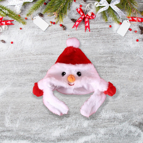 Gorro De Papá Noel Para Gato, Disfraz M Muñeco De Nieve